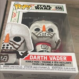 Funko Holiday Darth Vader Snowman Figure - White & Orange Accent